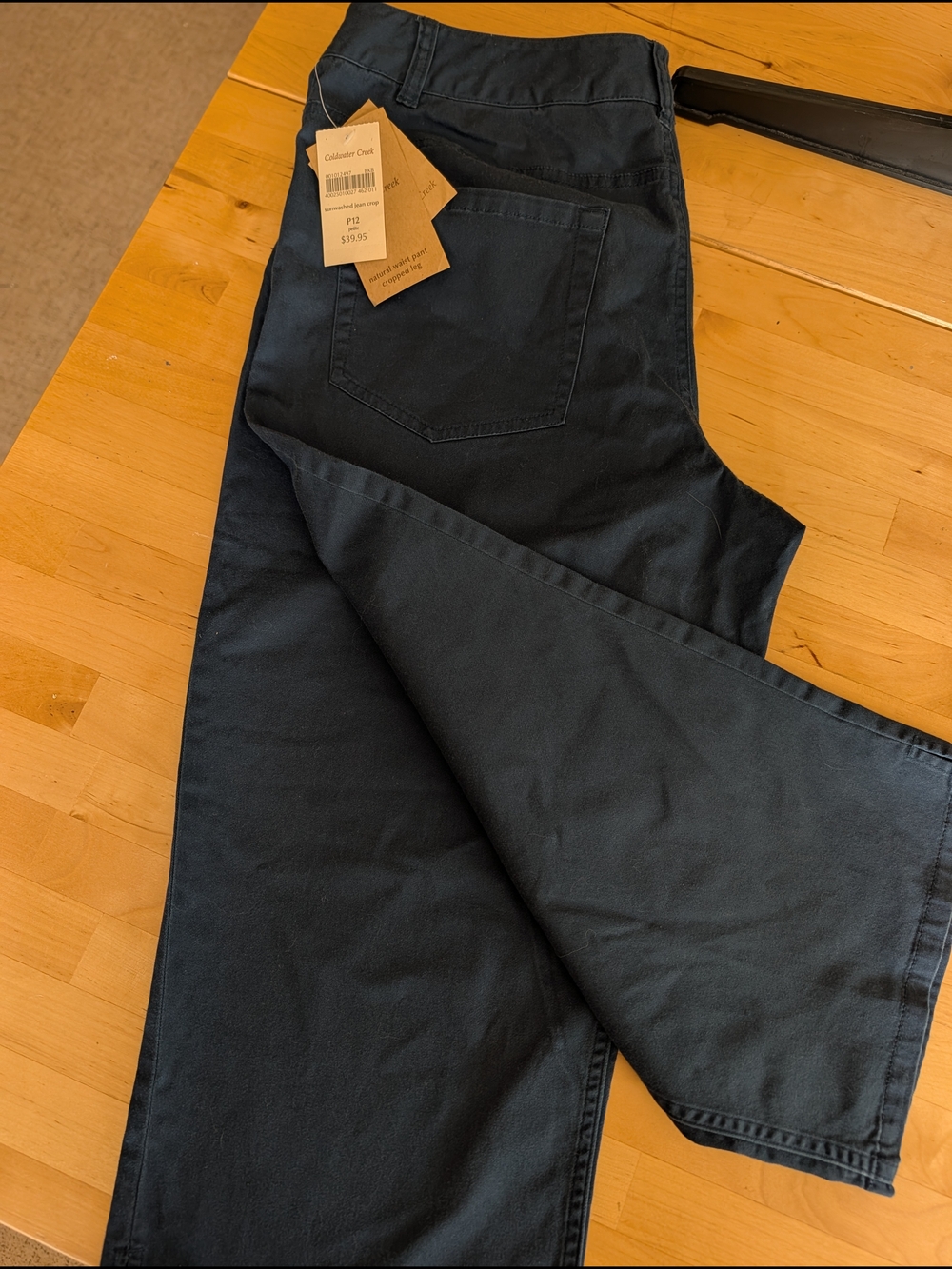 NWT-Coldwater Creek Navy Cropped Wide-Leg Pants